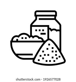 salt for bath line icon vector. Salt for bath sign. isolated contour symbol black illustration