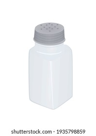 Salt bottle empty. vector illustration