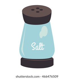 salt bottle glass, isolated flat icon design