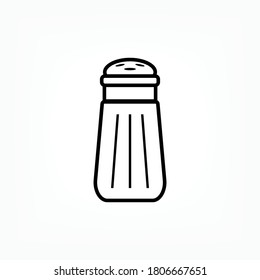 Salt Bottle Icon. Complement Meals Symbol - Vector.