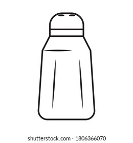 Salzflasche-Symbol auf weißem Hintergrund, Linienstil, Vektorgrafik
