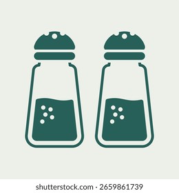 Botella de sal de moda diseño de Ilustración vectorial útil lindo colorido background.eps