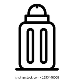 Salt box icon. Outline salt box vector icon for web design isolated on white background