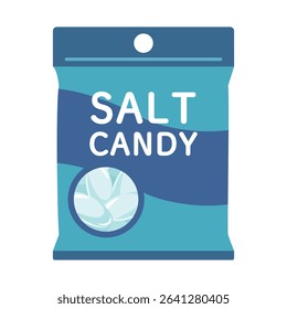 Salt Candy Pouch Illustration - Electrolyte Sweet Packaging for Summer Hydration