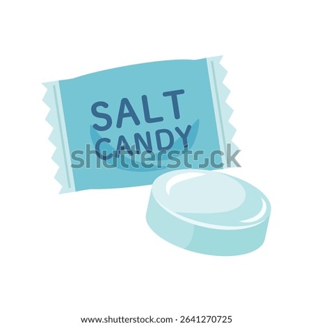 Salt Candy with Wrapper and Lozenge Illustration - Electrolyte Sweet for Summer Hydration
