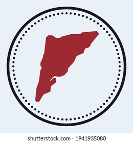 Salt Cay, Turks Islands round stamp. Round logo with island map and title. Stylish minimal Salt Cay, Turks Islands badge with map. Vector illustration.