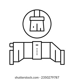 salt cell maintenance line icon vector. salt cell maintenance sign. isolated contour symbol black illustration