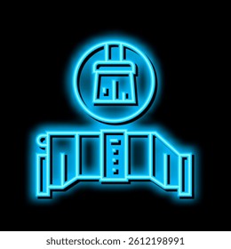 salt cell maintenance neon light sign vector. salt cell maintenance illustration