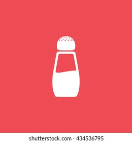 Salt Cellar Flat Icon On Red Background