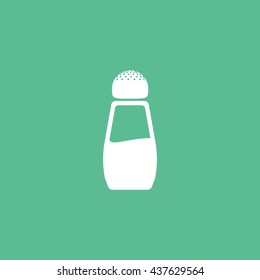 Salt Cellar Flat Icon On Green Background