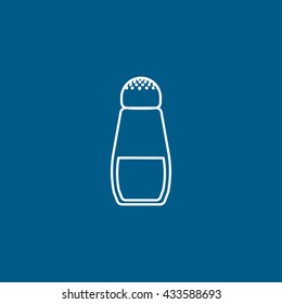 Salt Cellar Icon On Blue Background