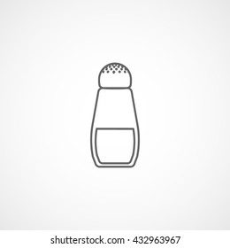 Salt Cellar Line Icon On White Background