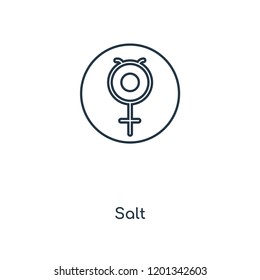 Salt concept line icon. Linear Salt concept outline symbol design. This simple element illustration can be used for web and mobile UI/UX.