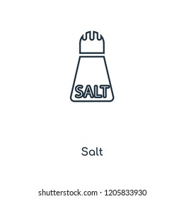 Salt concept line icon. Linear Salt concept outline symbol design. This simple element illustration can be used for web and mobile UI/UX.