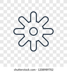 Salt concept vector linear icon isolated on transparent background, Salt concept transparency concept in outline style