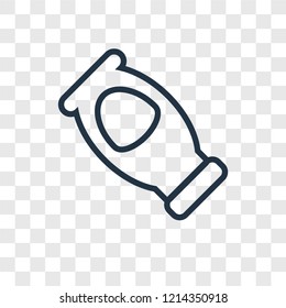 Salt concept vector linear icon isolated on transparent background, Salt concept transparency concept in outline style