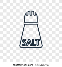 Salt concept vector linear icon isolated on transparent background, Salt concept transparency concept in outline style