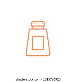 Salt Container Jar icon. Kitchen appliances for cooking Illustration. Simple thin line style symbol.
