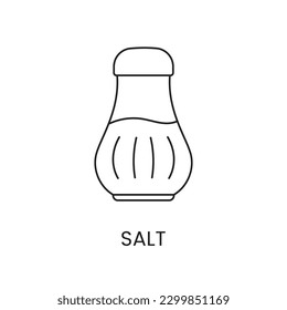 Salt dispenser line icon in vector.