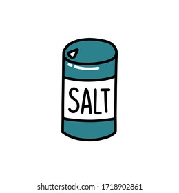 icono del doodle de sal, ilustración vectorial 
