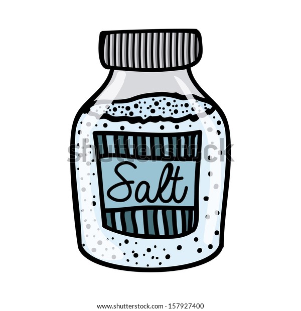 Salt Drawing Over White Background Vector Stock Vector (Royalty Free