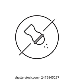 salt free icon, template for graphic and web design. vector illustration