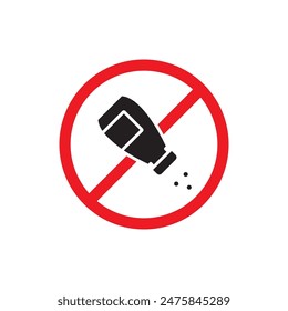 salt free icon, template for graphic and web design. vector illustration