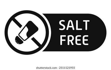 Salt free label. Diet, sticker, healthy eating, digestive problems, stomach, intestines, disorder, indigestion, acquired, congenital, alternative, get rid of swelling, gentle dishes useful health care