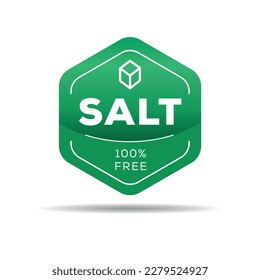 (Salt free) label sign, vector illustration.