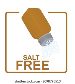 Salt free label. vector illustration