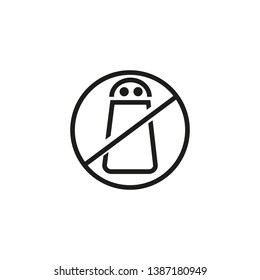 Salt free line icon. Spice free, sodium free, menu sign. Natural food. Vector illustration can be used for topics like food, healthy eating, dieting