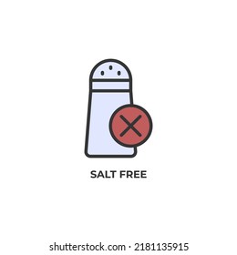 salt free vector icon. Colorful flat design vector illustration. Vector graphics