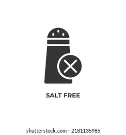 salt free vector icon. filled flat sign for mobile concept and web design. Symbol, logo illustration. Vector graphics