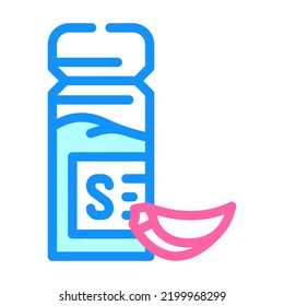 salt garlic color icon vector. salt garlic sign. isolated symbol illustration