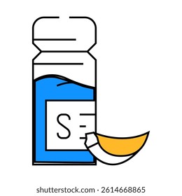 salt garlic line icon vector. salt garlic sign. isolated symbol illustration
