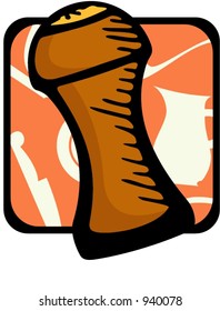 Moedor de sal.Ilustração de vetor