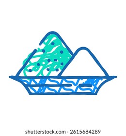 salt heap in plate doodle icon sketch vector. salt heap in plate sign. isolated symbol illustration