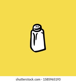 Salt Icon by firtinali, Basic Style, Fast Food Concept, Sketch and Vintage style. - Vector