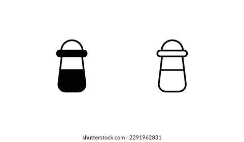 Diseño de icono de sal con ilustración de fondo blanco