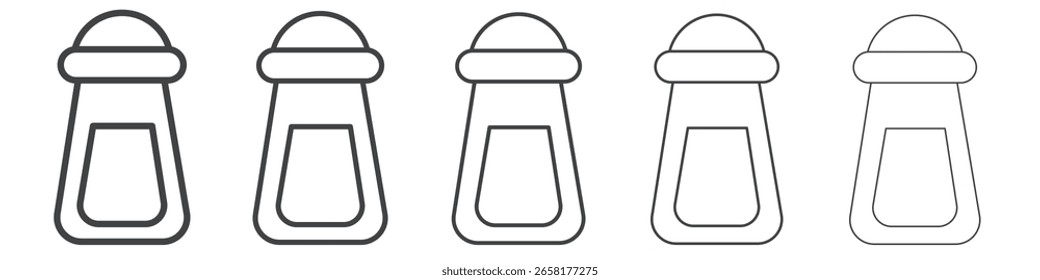 ícone de sal símbolo de ilustração fino plano