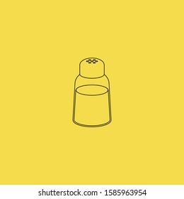 Salt icon isolated on Yellow Background. Fast Food Concept. - Vector 