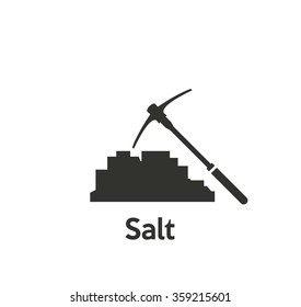 Salt icon with pickaxe