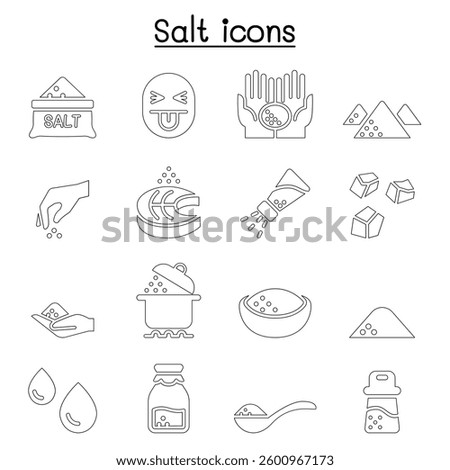 Salt icon set vector illustration graphic design