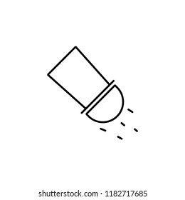 Salt icon. Shaker icon. Vector flat shaker, salt icon. 