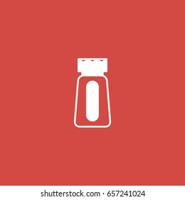 salt icon. sign design. red background