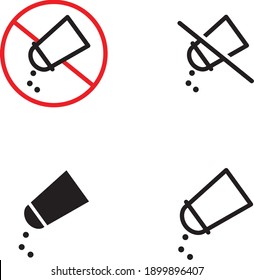 Salt icon, Sodium icon, vector illustration	