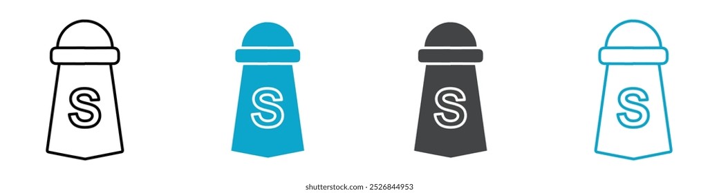 Salz Symbol Dünne Linie Vektordesign