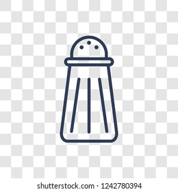 Salt icon. Trendy linear Salt logo concept on transparent background from kitchen collection