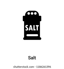 Salt icon vector isolated on white background, logo concept of Salt sign on transparent background, filled black symbol