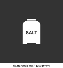 salt icon vector. salt sign on black background. salt icon for web and app